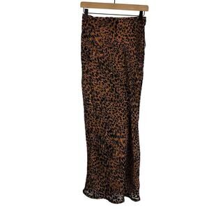 NWT Nasty Gal Leopard Lined Sheer Skirt Size 4 boho, funky, punk, minimalist